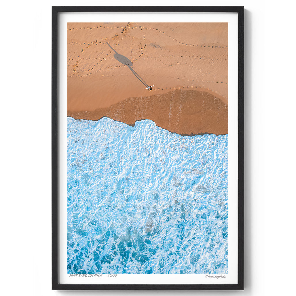 Tracks & Shadows – Coastal Print of Wamberal Beach, NSW