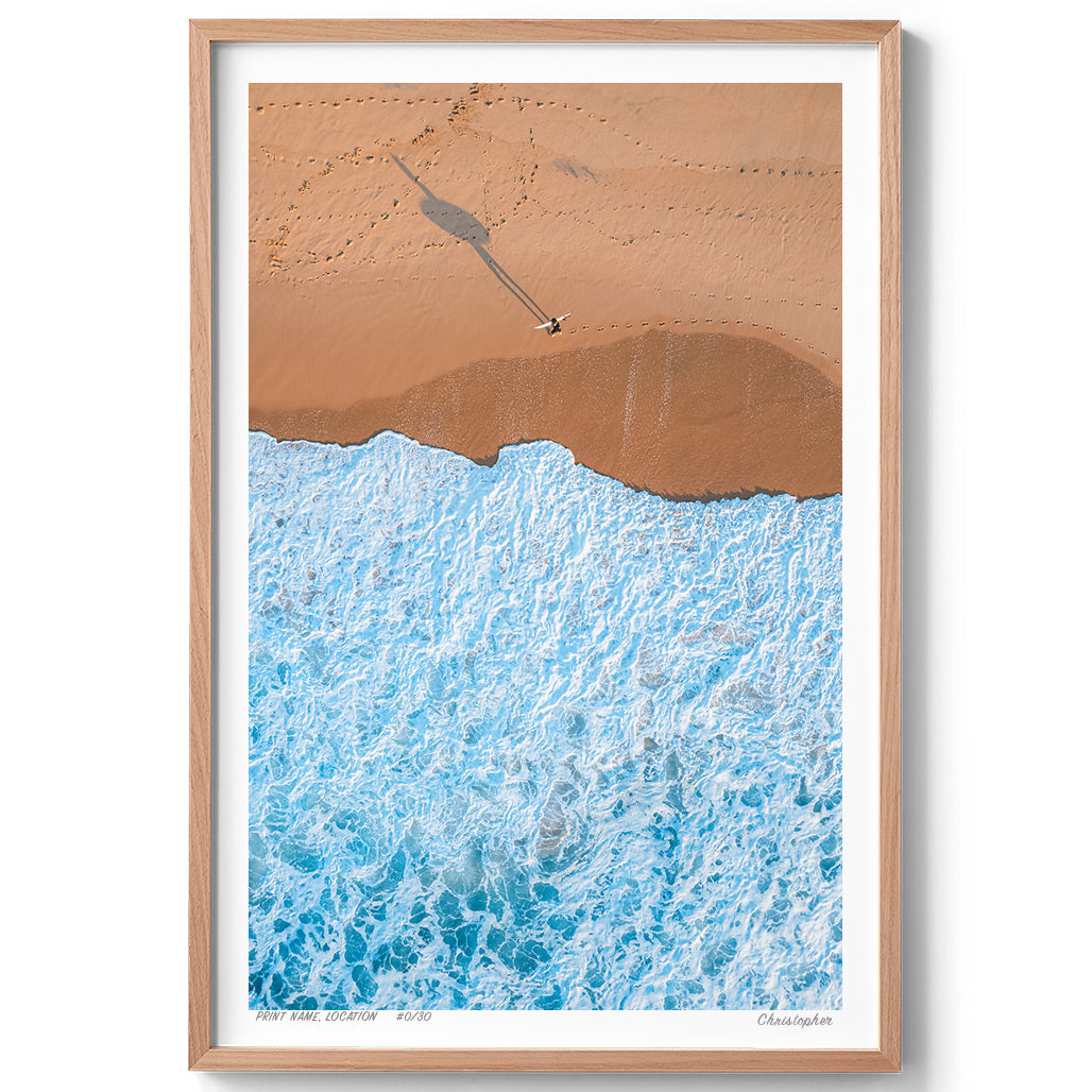 Tracks & Shadows – Coastal Print of Wamberal Beach, NSW