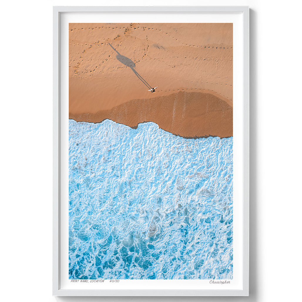Tracks & Shadows – Coastal Print of Wamberal Beach, NSW