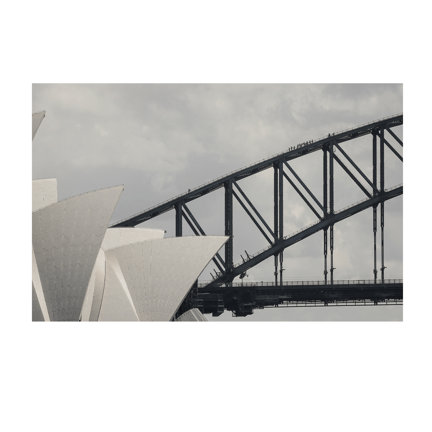 View of Sydney Harbour and Opera House with coastal skyline, fine art wall print