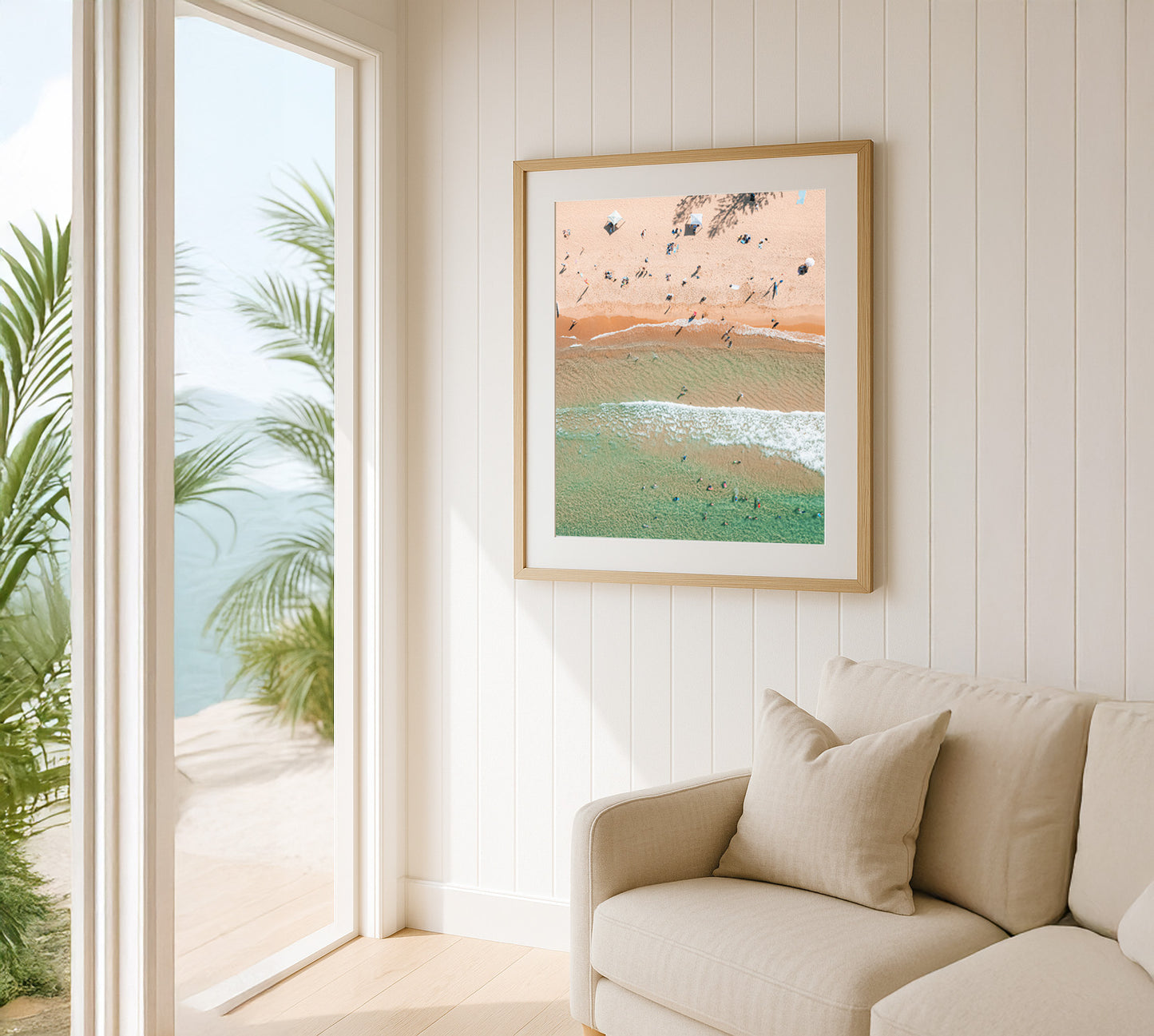 Coast Contrast – Arial Coastal Print of Terrigal Beach, NSW