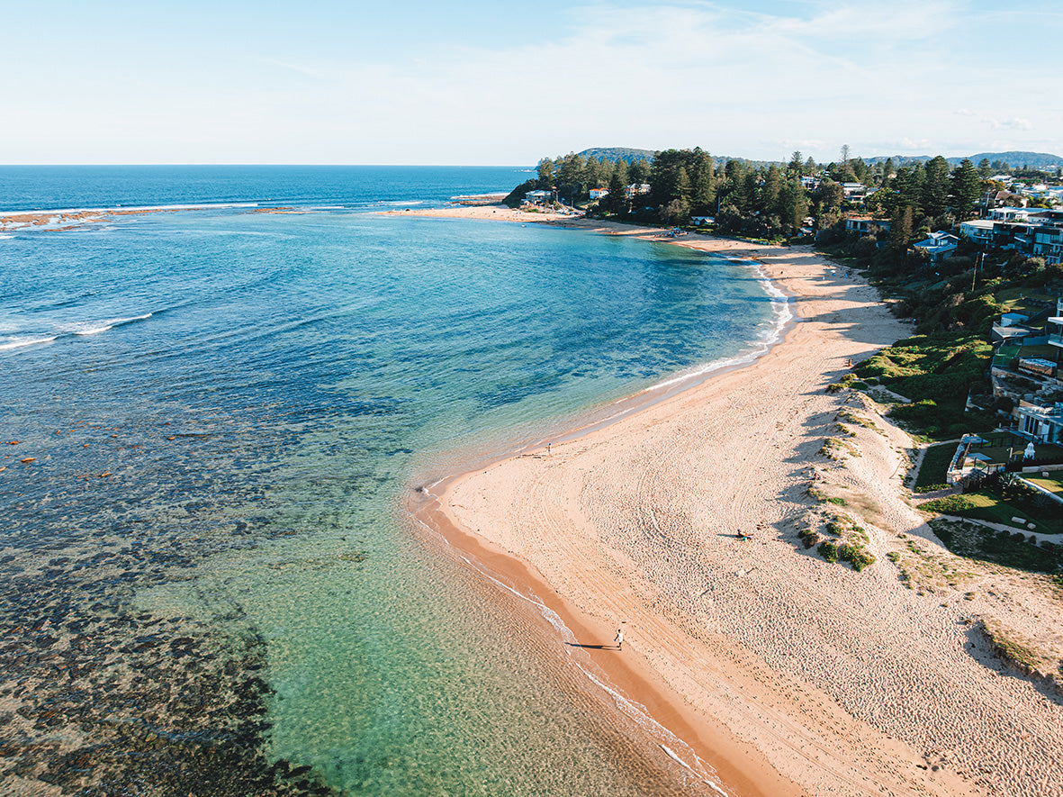 Bay Walks – Aerial Coastal Print of Toowoon Bay Beach, NSW