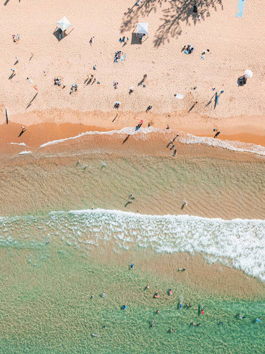Coast Contrast – Arial Coastal Print of Terrigal Beach, NSW