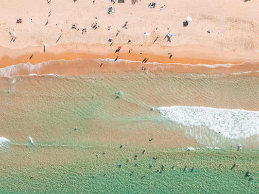 Coastal Contrast – Arial Coastal Print of Terrigal Beach, NSW