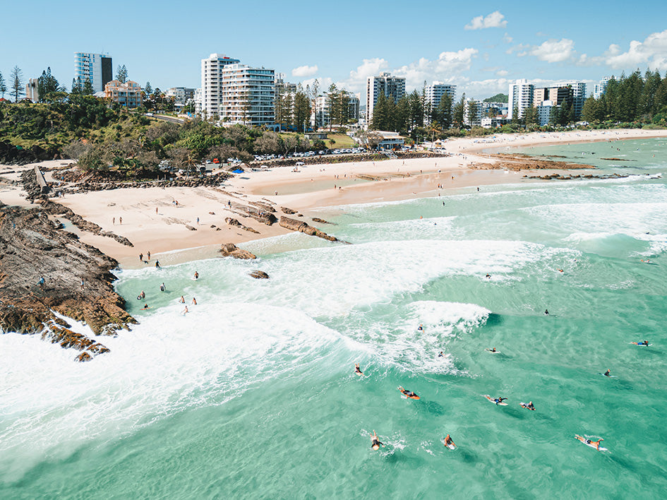 Entry or Exit - Coastal Print of Snapper Rocks, Coolangatta, QLD
