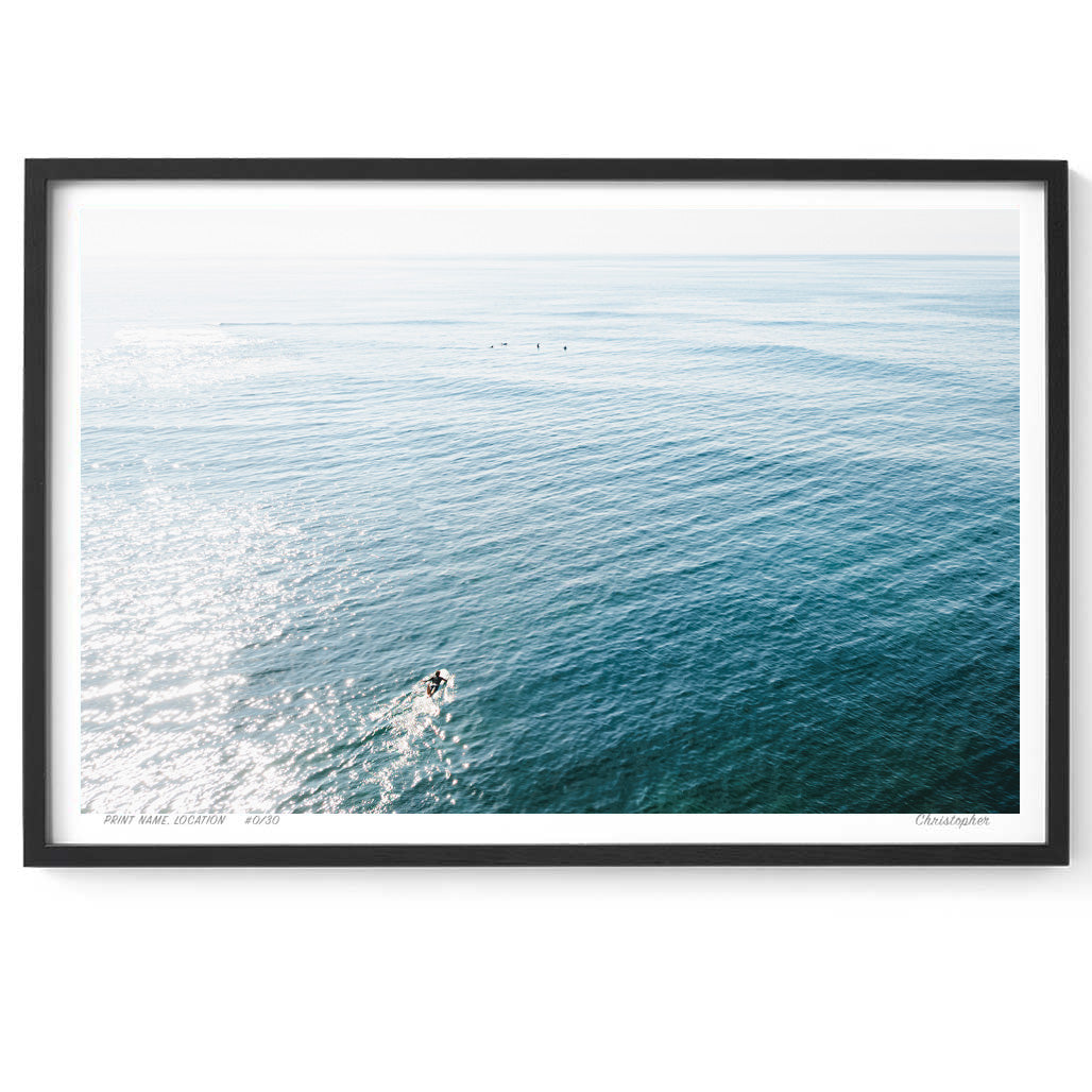 Into The Line - Surf Print of Forresters Beach, NSW