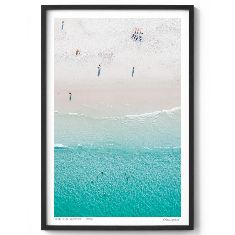 Blue and White - Aerial Print of Hyams Beach, South Coast, NSW