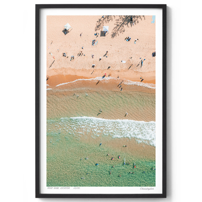 Coast Contrast – Arial Coastal Print of Terrigal Beach, NSW