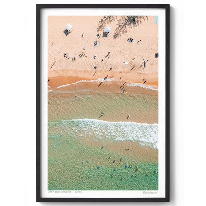 Coast Contrast – Arial Coastal Print of Terrigal Beach, NSW