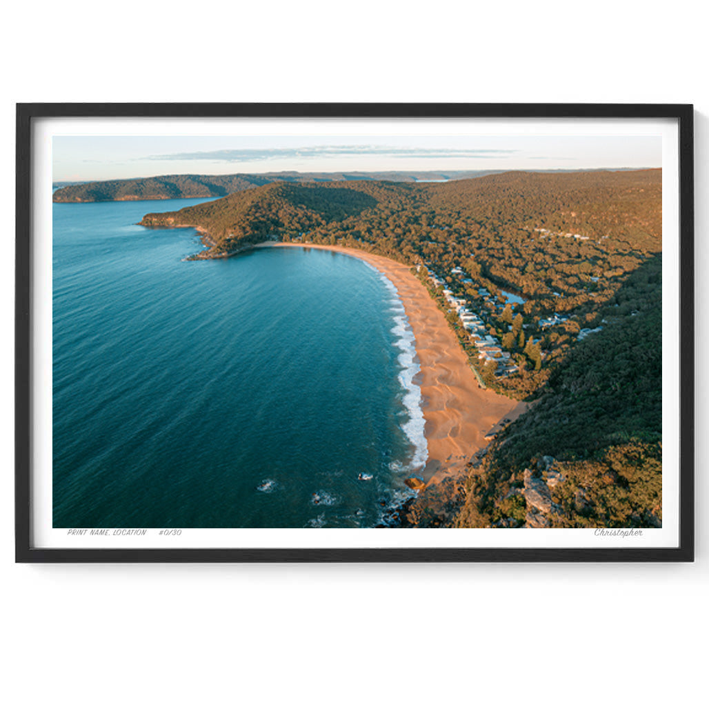Paradise Pearl – Aerial Coastal Print of Pearl Beach