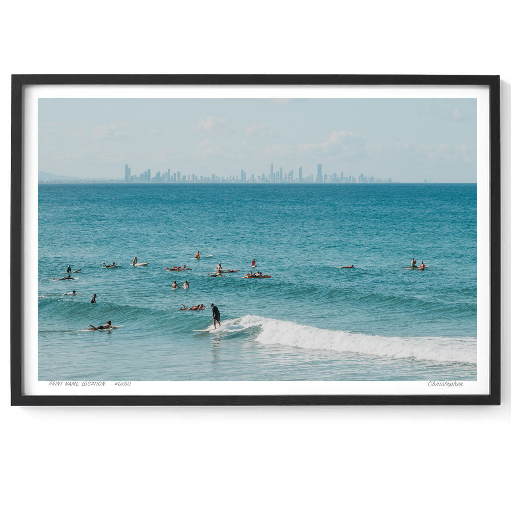 Slow is Fast - Coastal Print of Snapper Rocks, Coolangatta, QLD