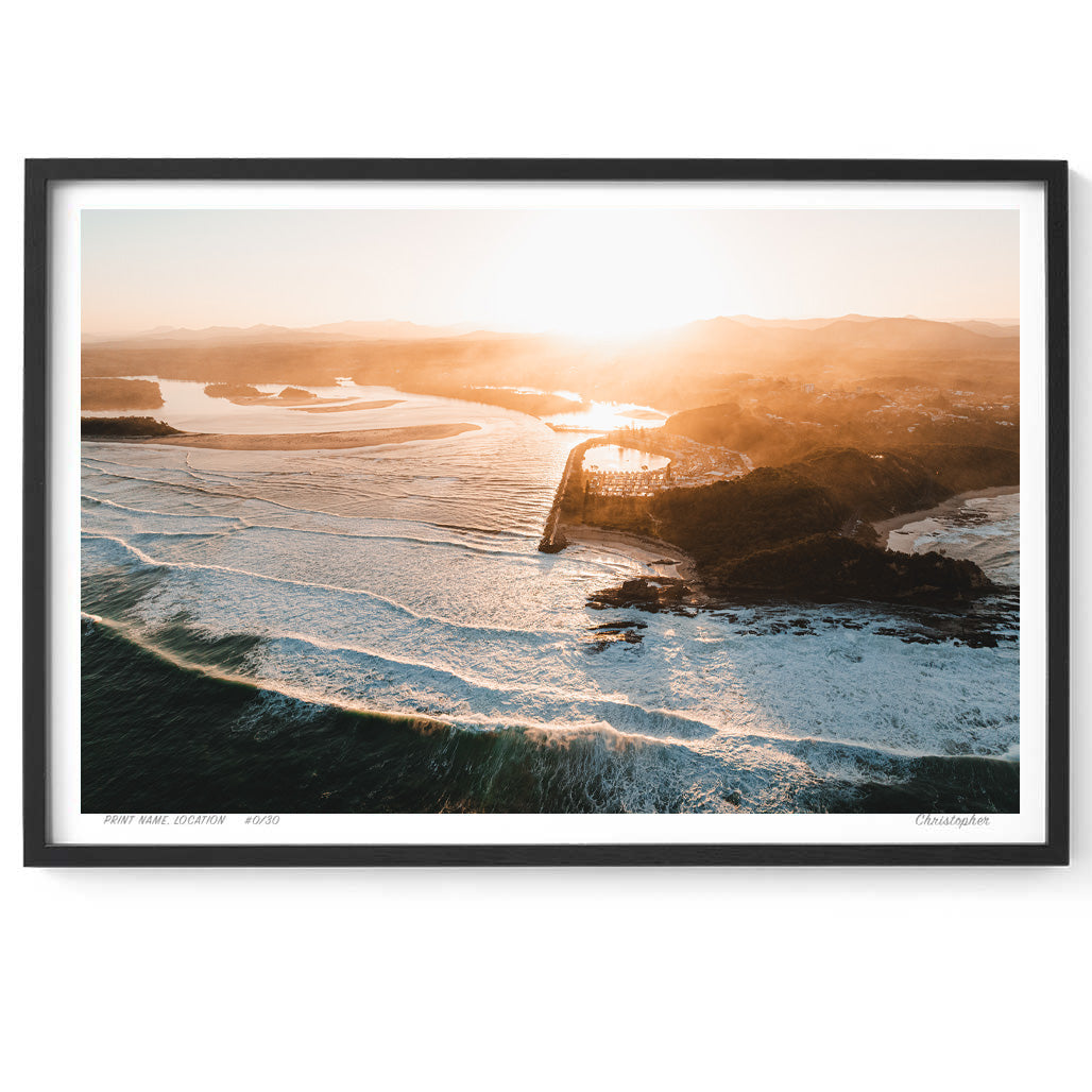 Nambucca Heads - Aerial Coastal Print of Nambucca Beach, NSW