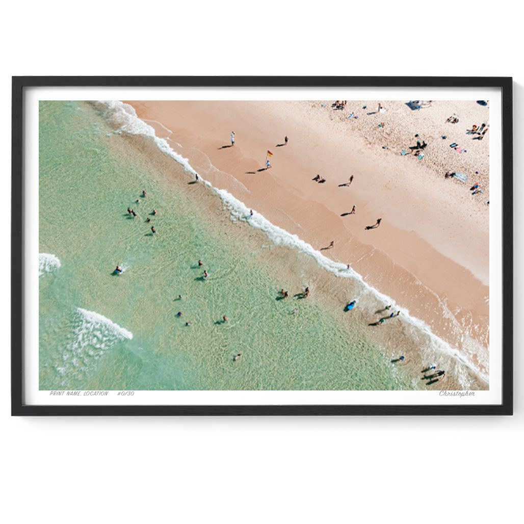 A Day at Burleigh - Coastal Print of Burleigh Heads, Gold Coast QLD