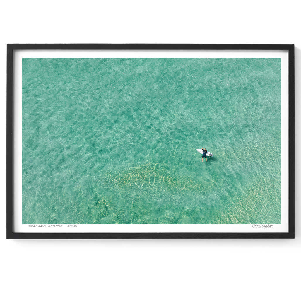 Holding on – Aerial Coastal Print of Shelly Beach, NSW