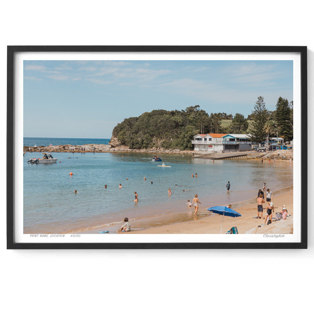 Family Life  – Aerial Coastal Print of Terrigal Beach, NSW