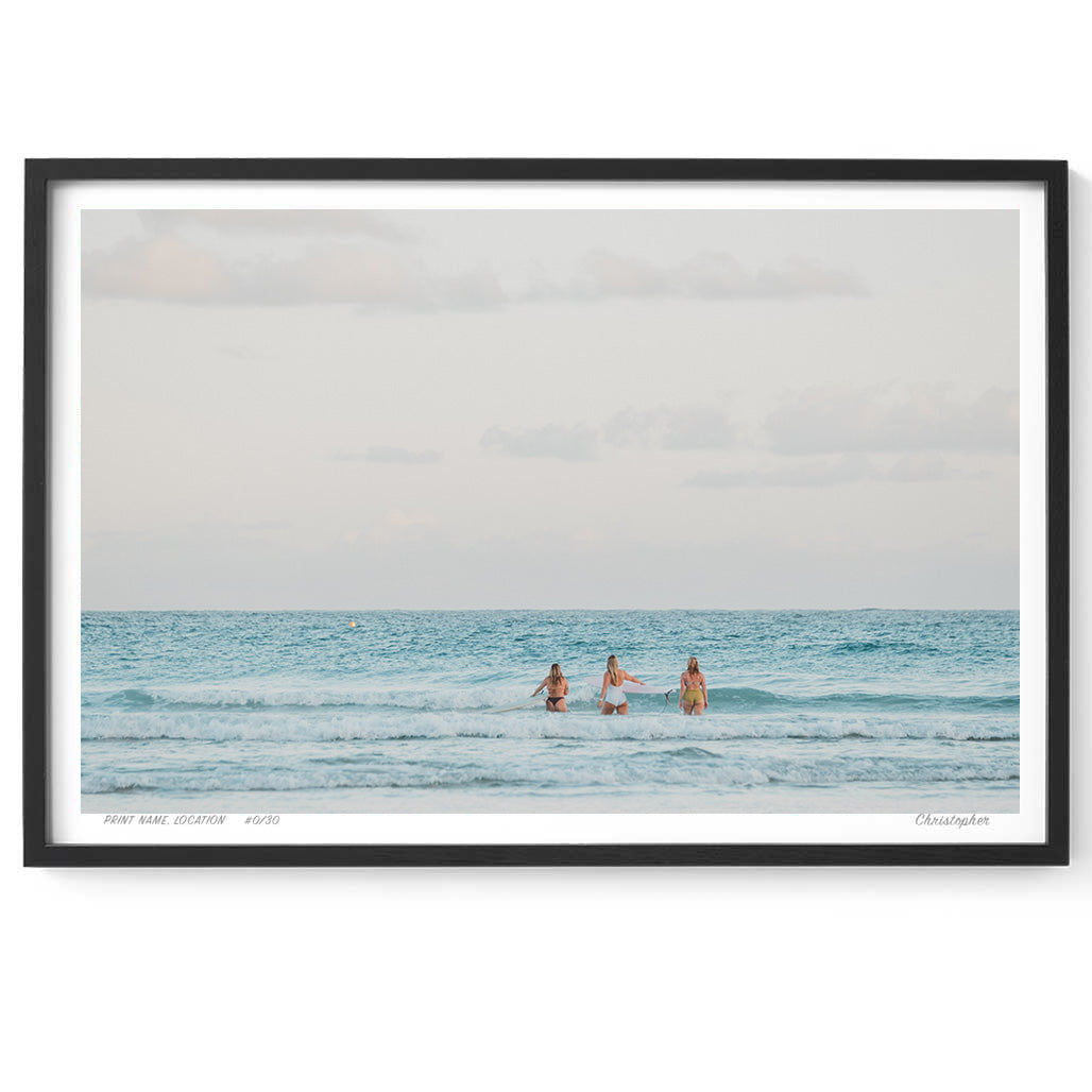 Three - Coastal Print of Snapper Rocks, Coolangatta, QLD