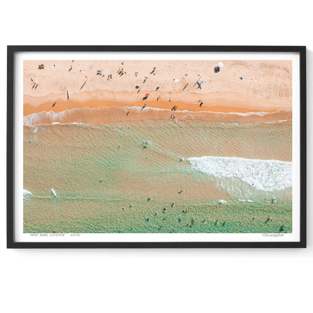 Coastal Contrast – Arial Coastal Print of Terrigal Beach, NSW