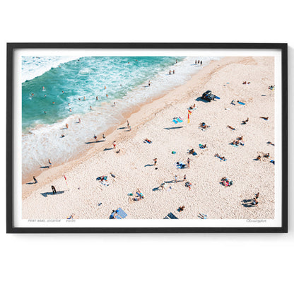 Sand And Sea – Aerial Coastal Print of Bondi, Sydney