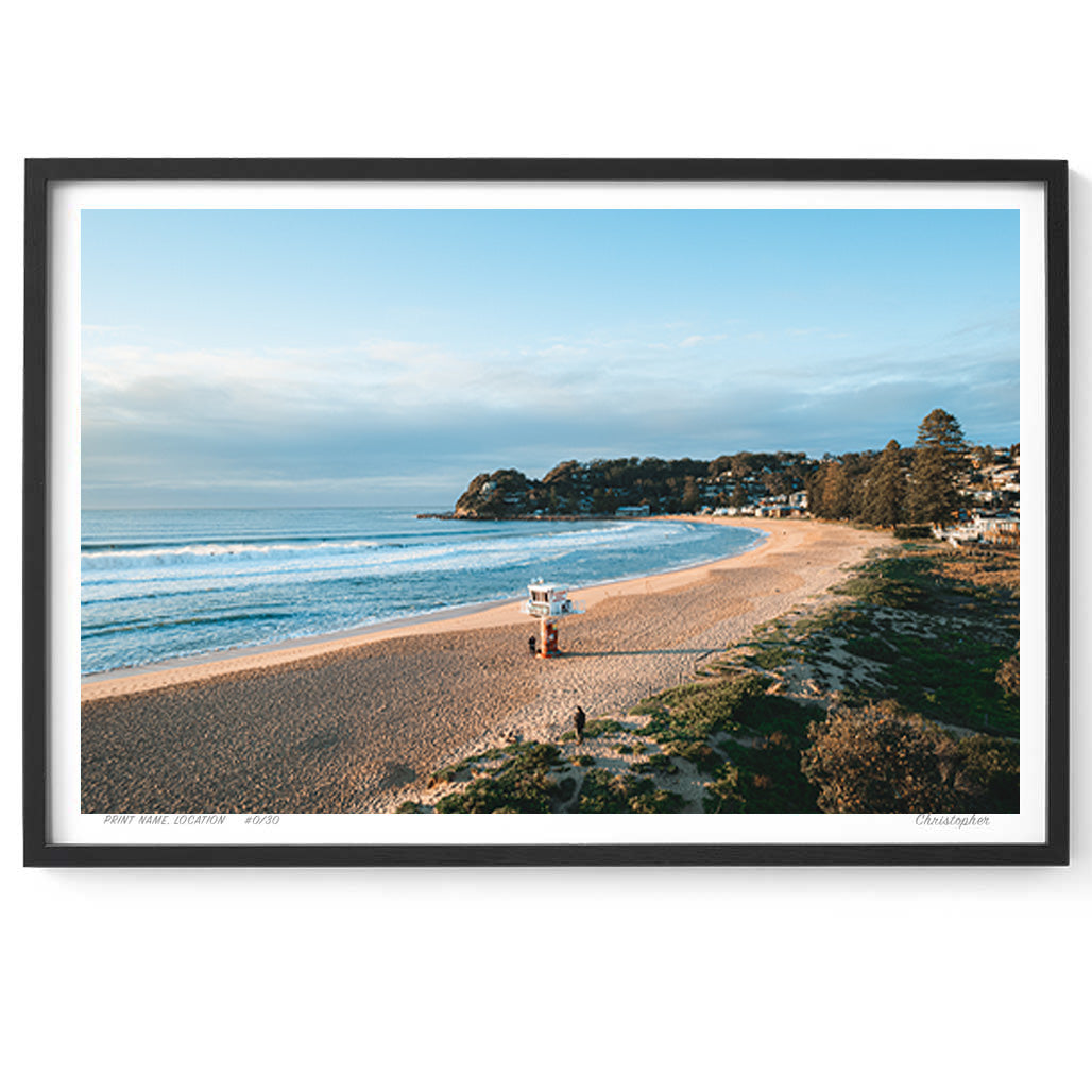 Tower Lines – Aerial Coastal Print of Avoca, NSW