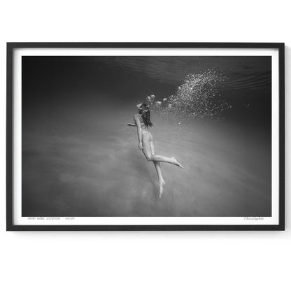 Solitude – Black and White Underwater Fine Art Photography