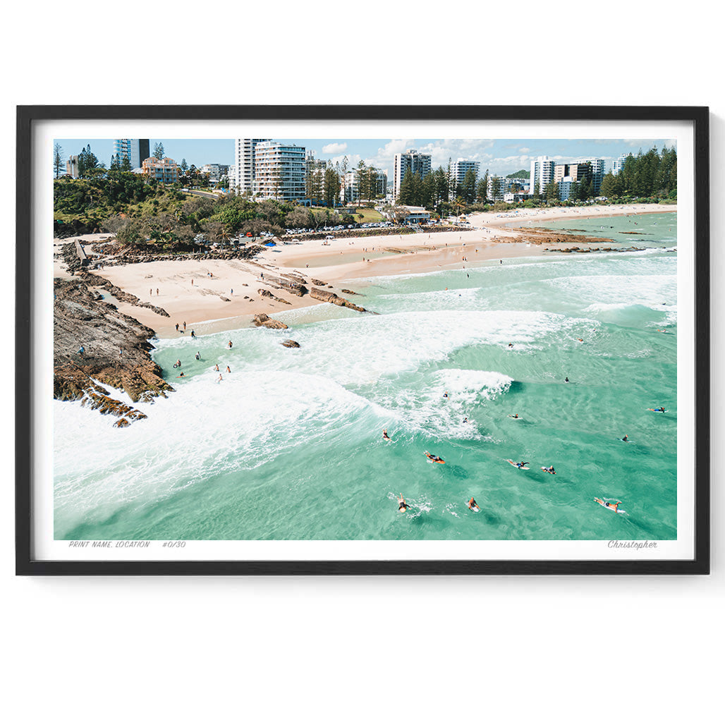 Entry or Exit - Coastal Print of Snapper Rocks, Coolangatta, QLD