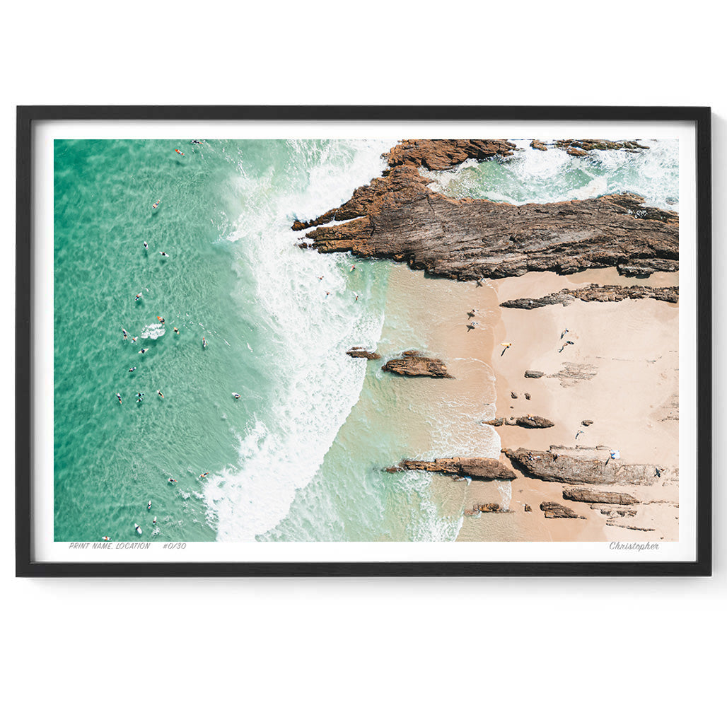 The Rocks - Coastal Print of Snapper Rocks, Coolangatta, QLD