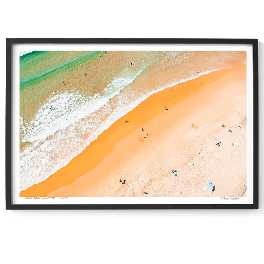 Salt & Sand – Arial Coastal Print of Terrigal Beach, NSW