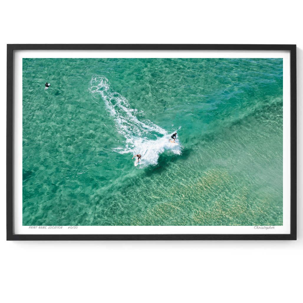 Split Decision – Fine Art Aerial Coastal Print of Wamberal Beach, NSW