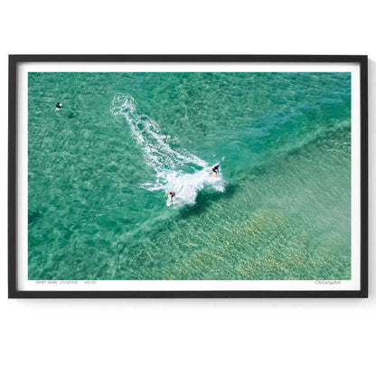 Split Decision – Fine Art Aerial Coastal Print of Wamberal Beach, NSW