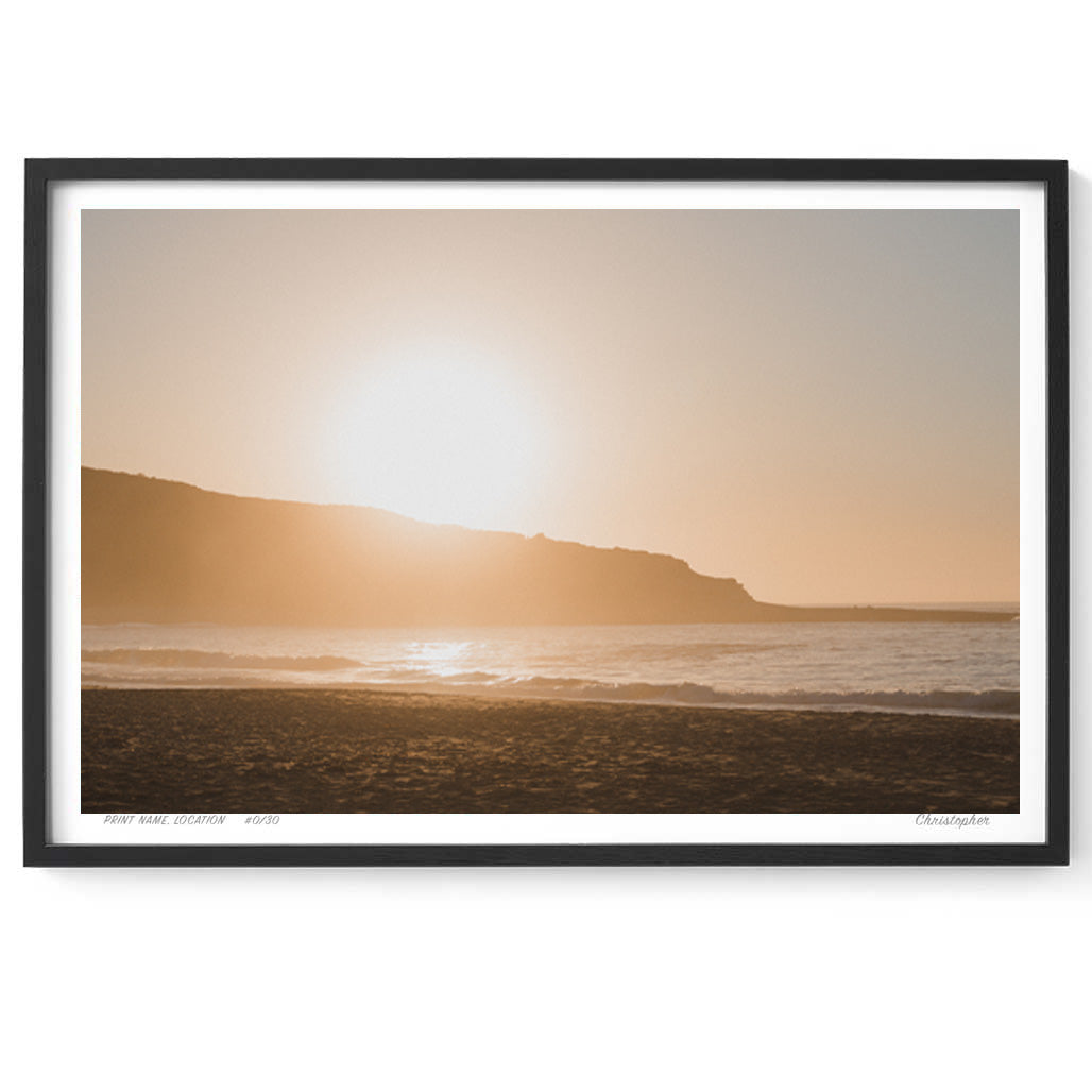 Putty Glow – Aerial Coastal Print of Putty Beach, Central Coast