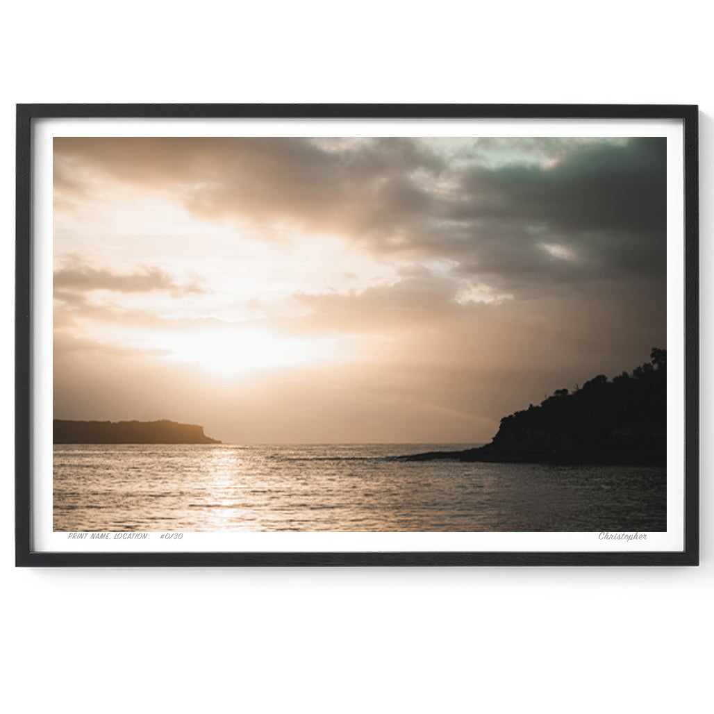 Into the light – Aerial Coastal Print of Pearl Beach