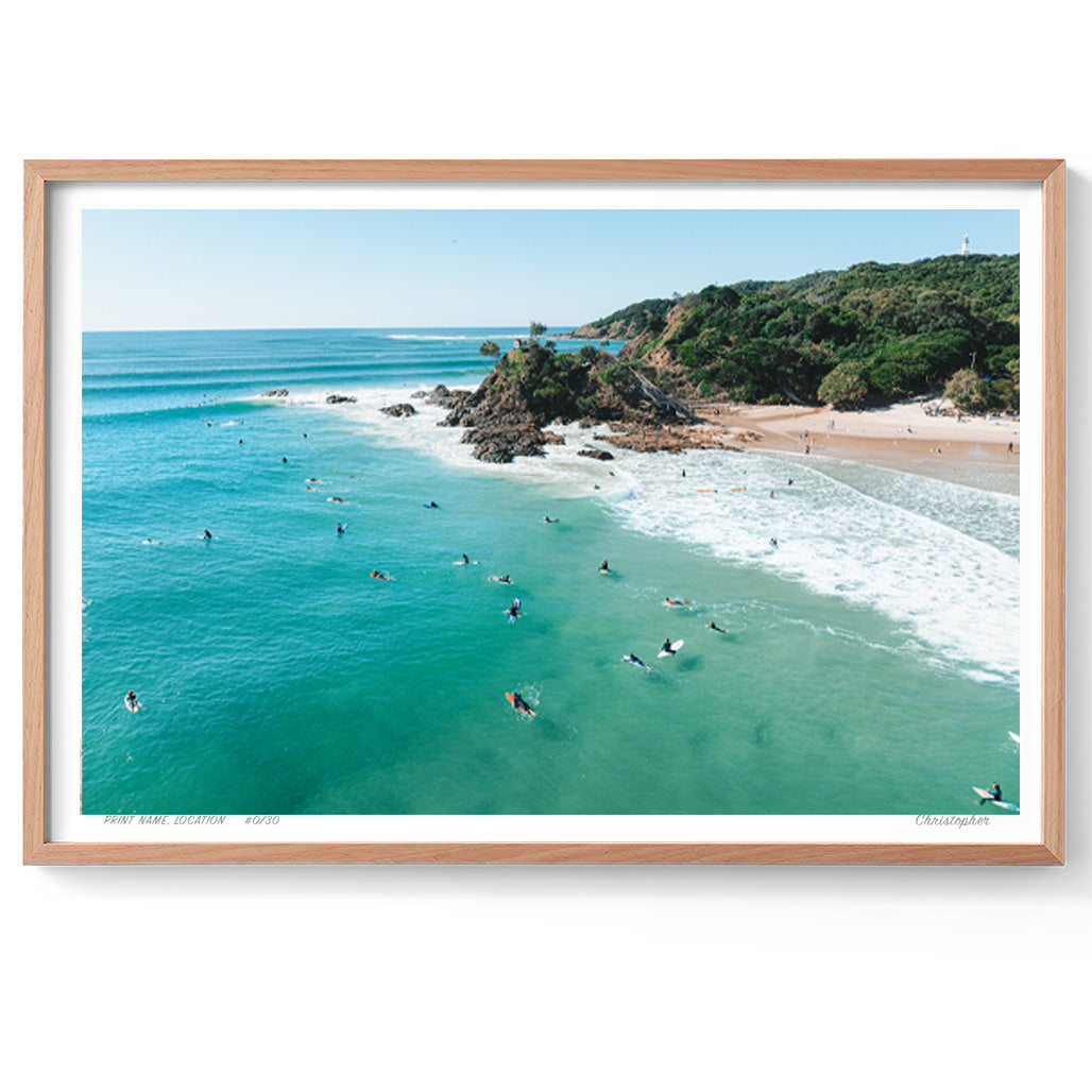Next Up – Aerial Print of Byron Bay Beach, NSW