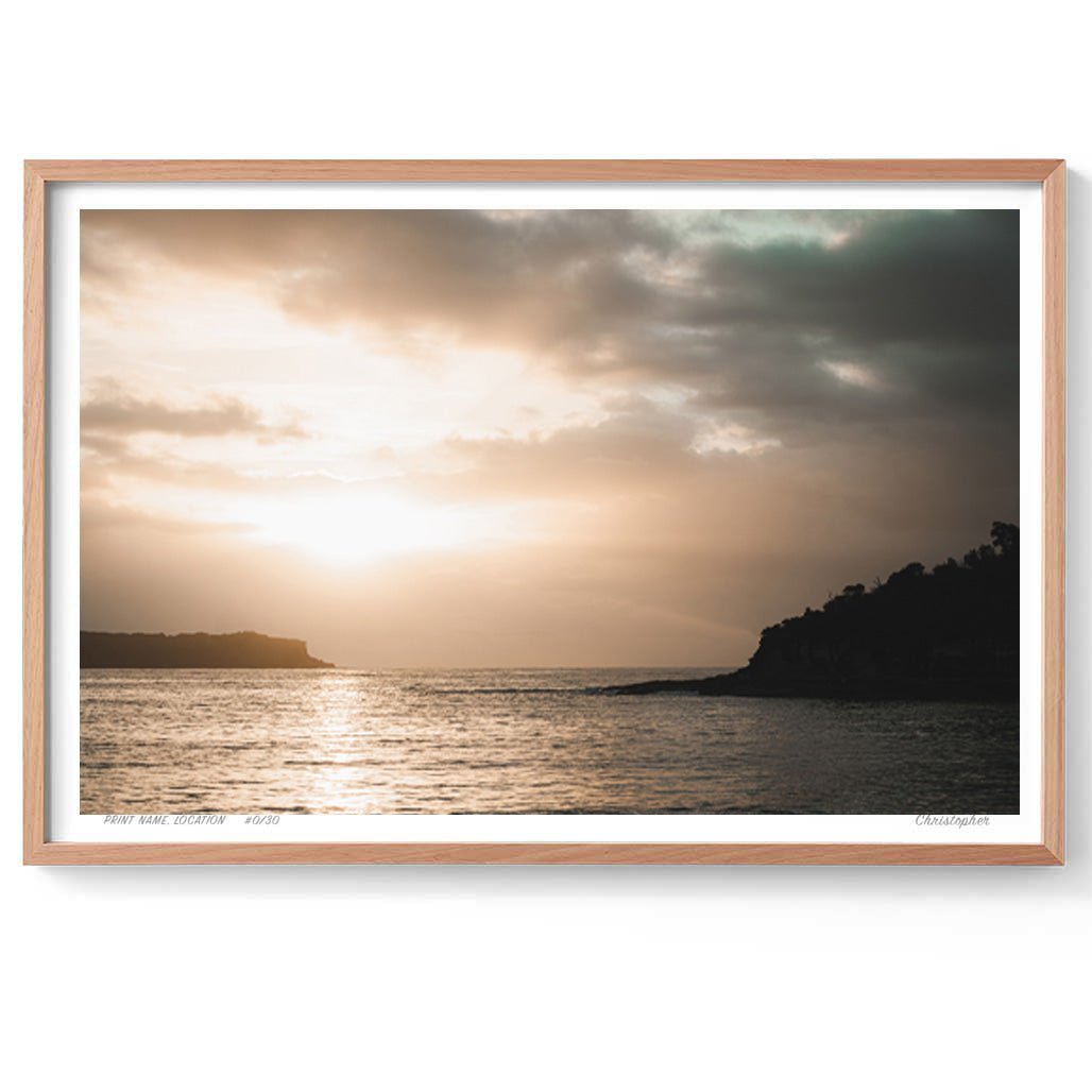 Into the light – Aerial Coastal Print of Pearl Beach