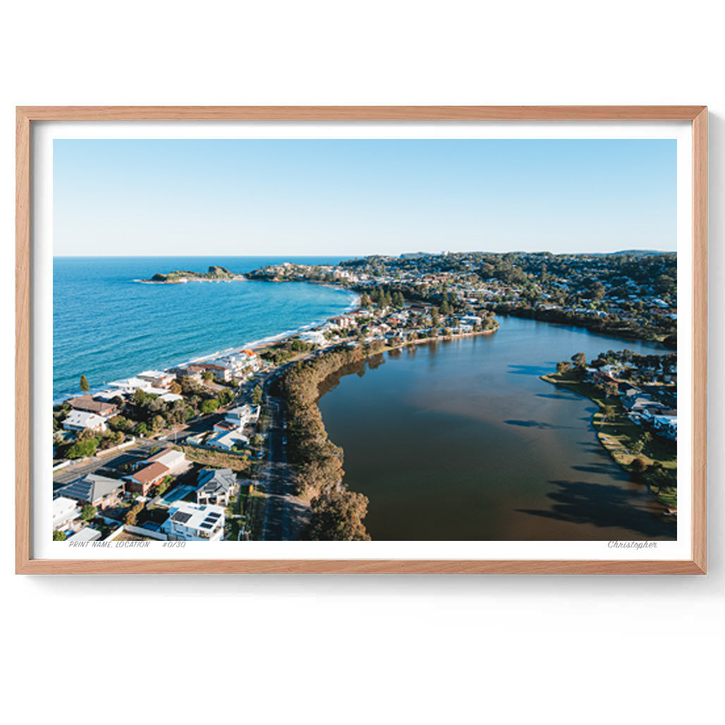 Burbs – Aerial Coastal Print of Terrigal Beach, NSW