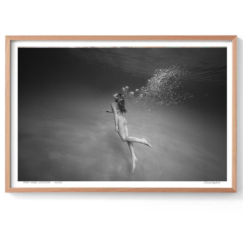Solitude – Black and White Underwater Fine Art Photography