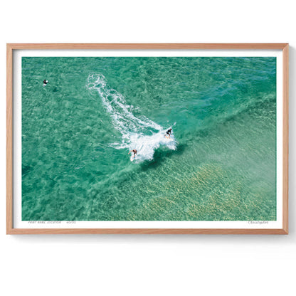 Split Decision – Fine Art Aerial Coastal Print of Wamberal Beach, NSW