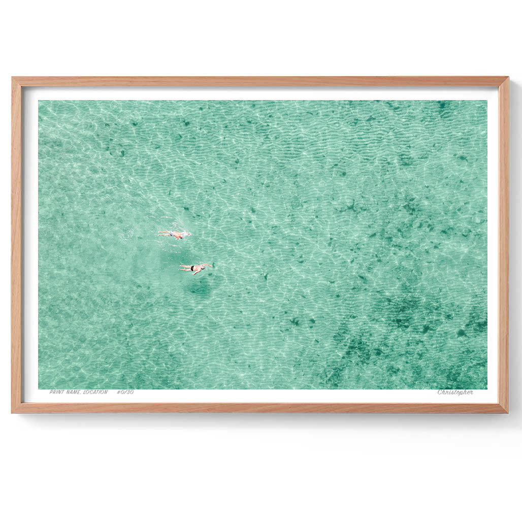 Twin Lanes – Aerial Coastal Print of Toowoon Bay Beach, NSW