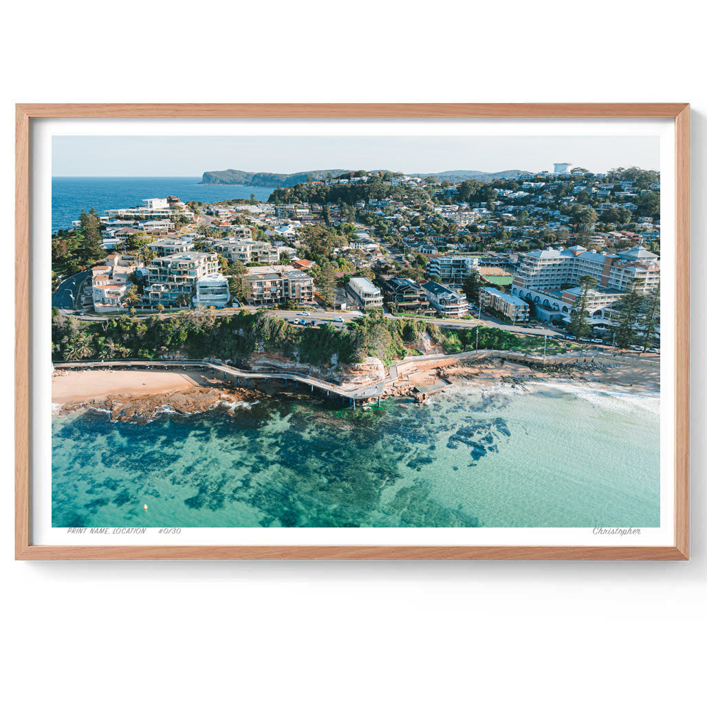 Stunning – Aerial Coastal Print of Terrigal Beach, NSW