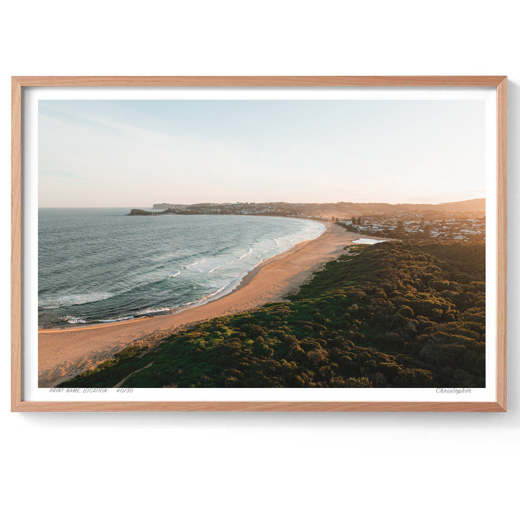 Gold – Coastal Print of Wamberal Beach, NSW