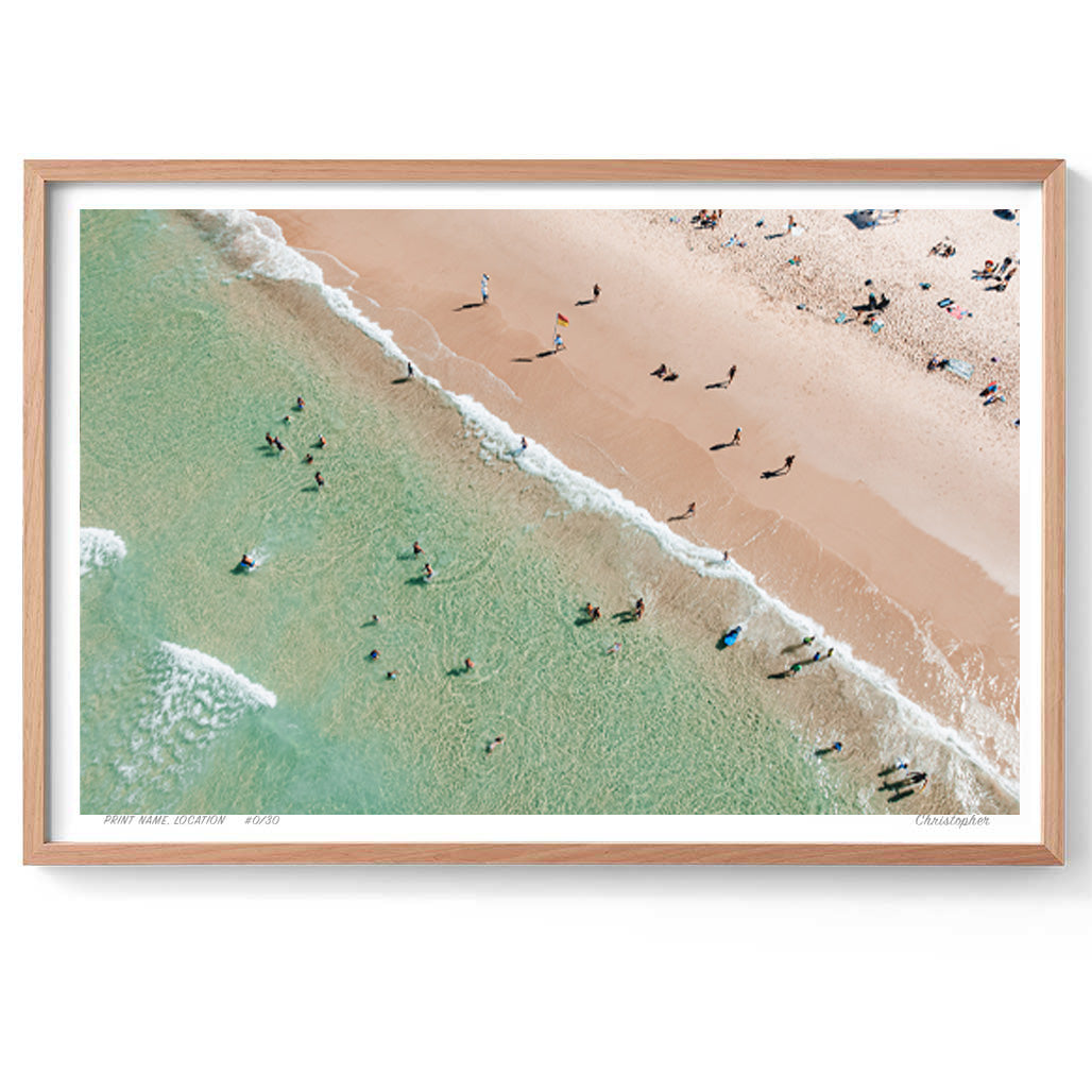 A Day at Burleigh - Coastal Print of Burleigh Heads, Gold Coast QLD