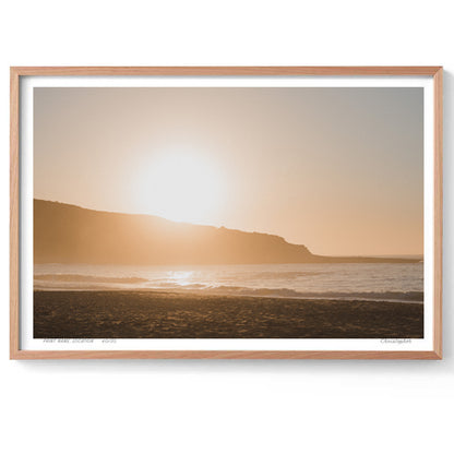 Putty Glow – Aerial Coastal Print of Putty Beach, Central Coast
