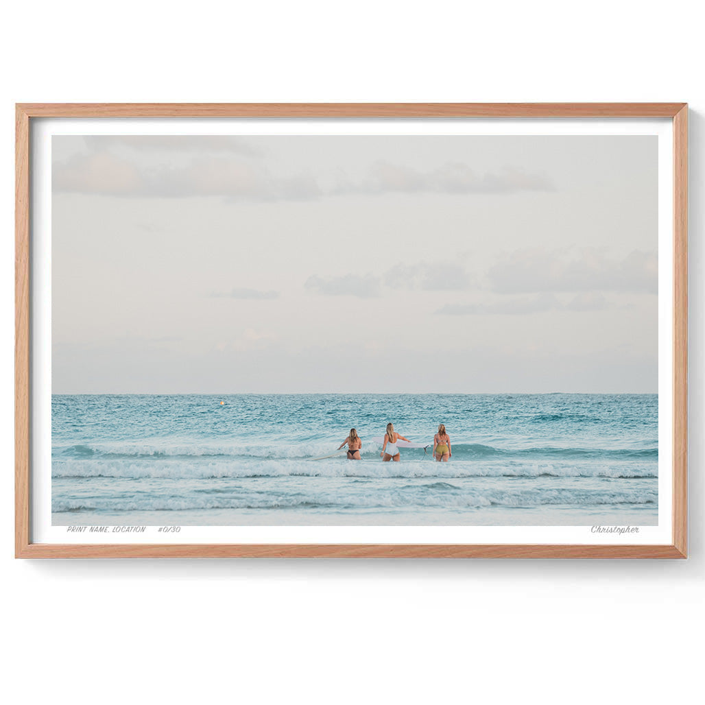 Three - Coastal Print of Snapper Rocks, Coolangatta, QLD