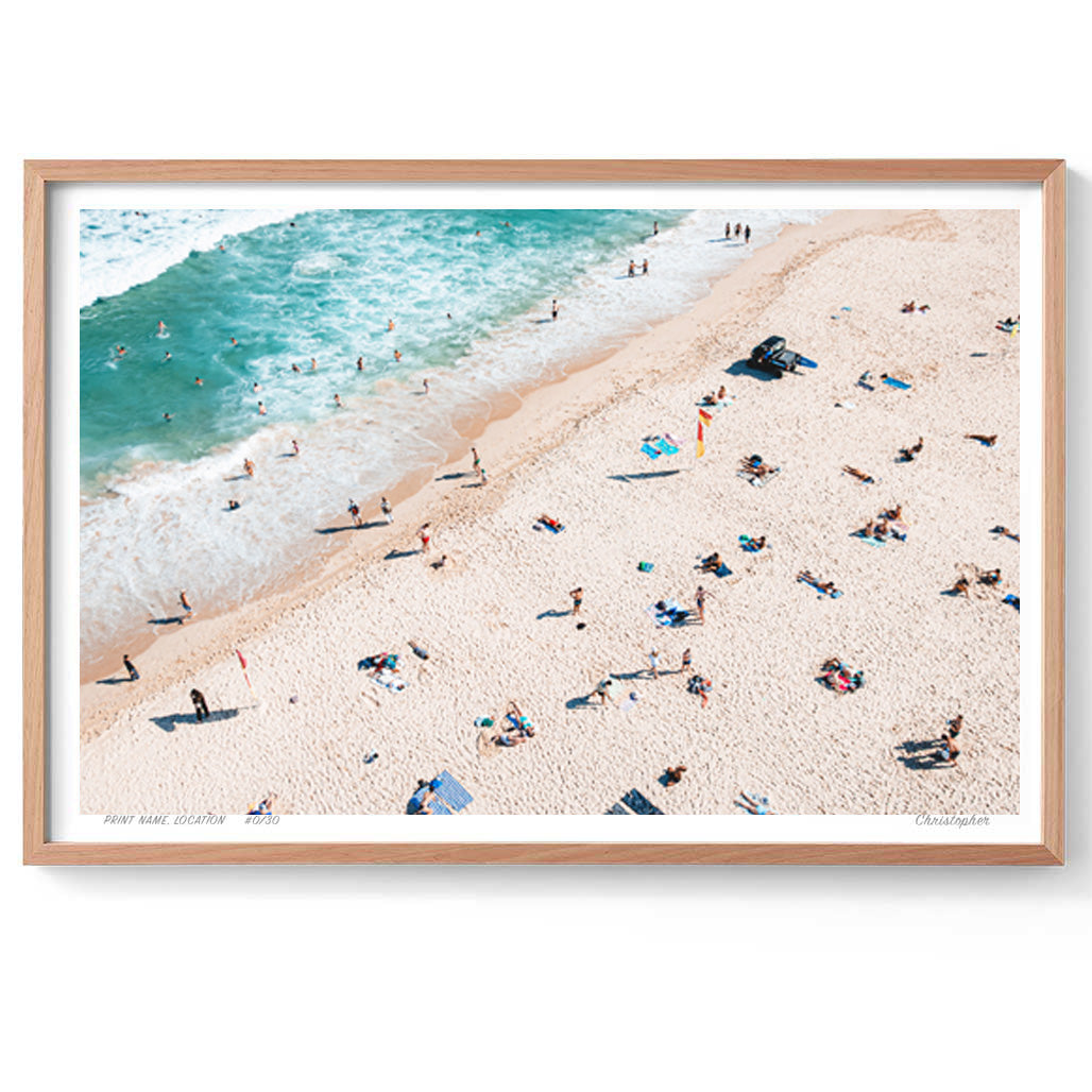 Sand And Sea – Aerial Coastal Print of Bondi, Sydney