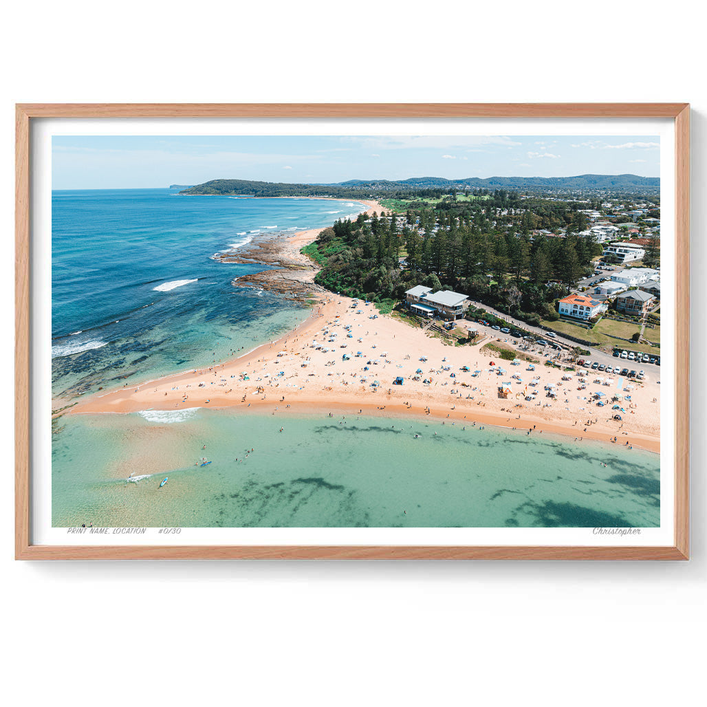 Open Sky – Aerial Coastal Print of Toowoon Bay Beach, NSW