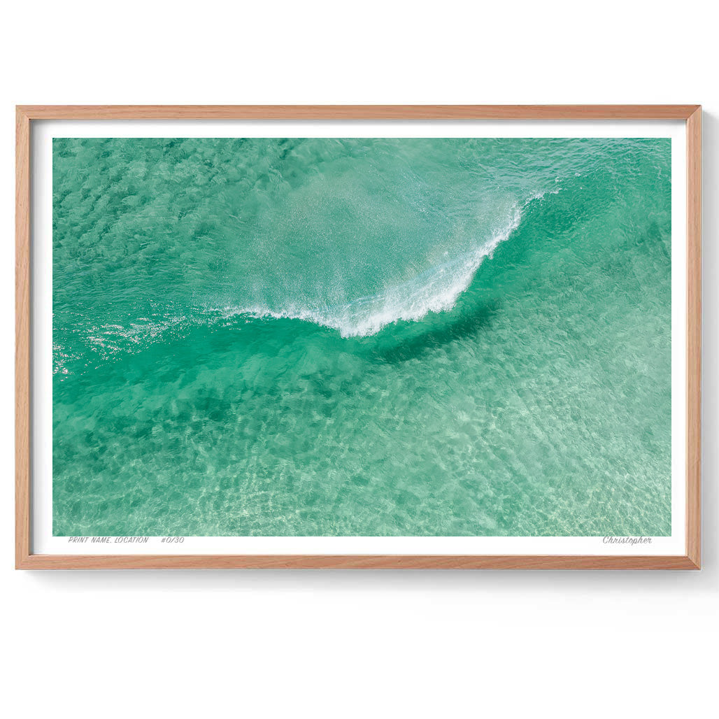 A-Frame – Aerial Coastal Print of Shelly Beach, NSW