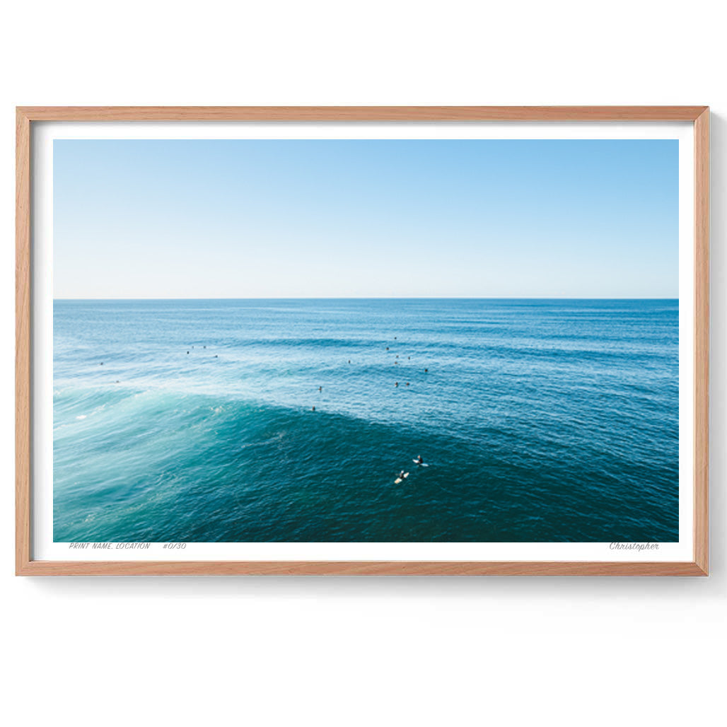 Insider – Aerial Surf Print of Forresters Beach, NSW