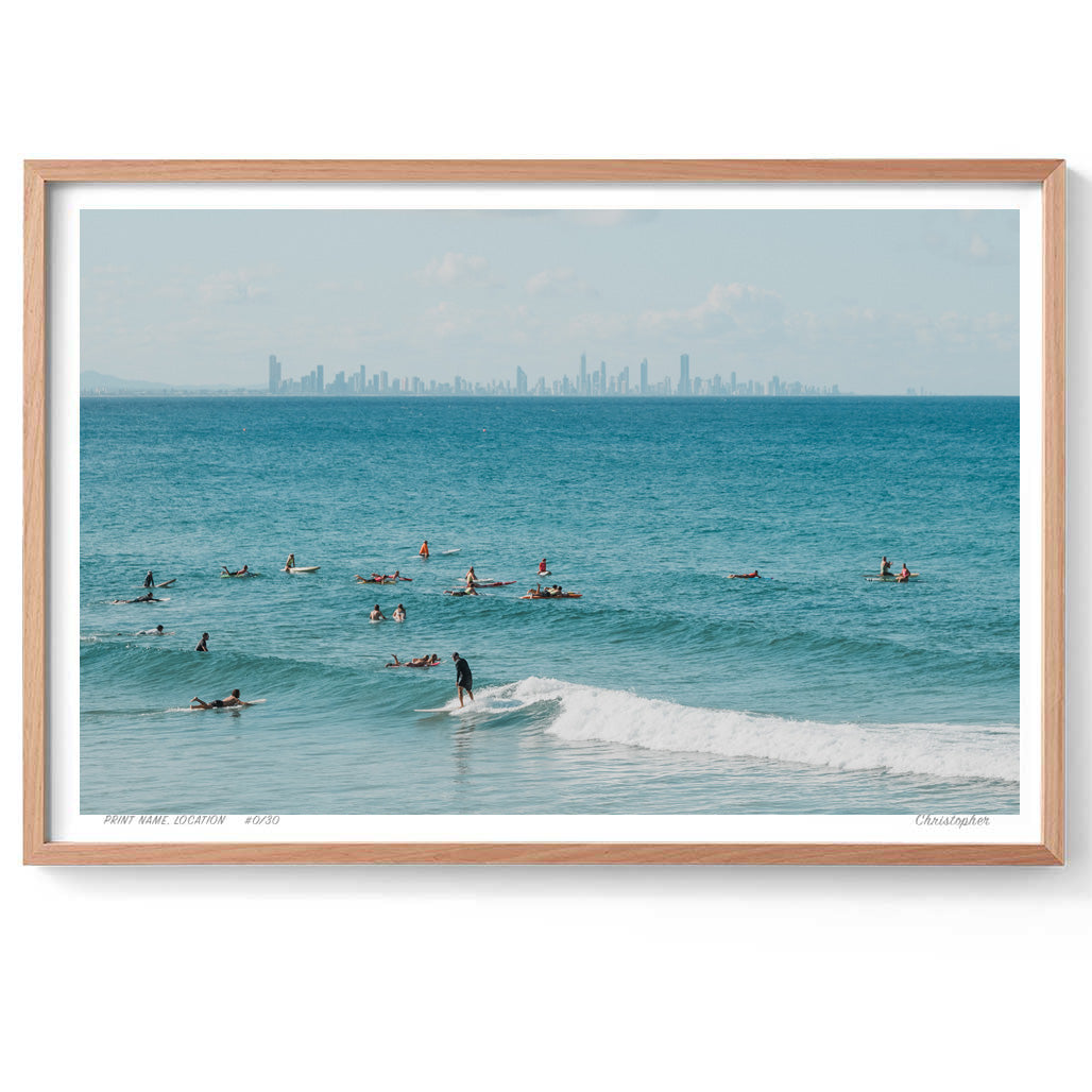 Slow is Fast - Coastal Print of Snapper Rocks, Coolangatta, QLD