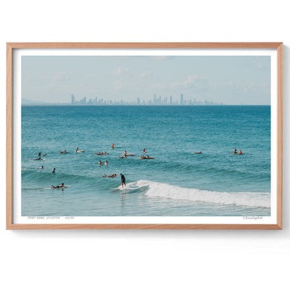 Slow is Fast - Coastal Print of Snapper Rocks, Coolangatta, QLD