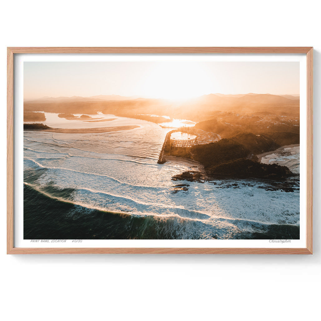Nambucca Heads - Aerial Coastal Print of Nambucca Beach, NSW