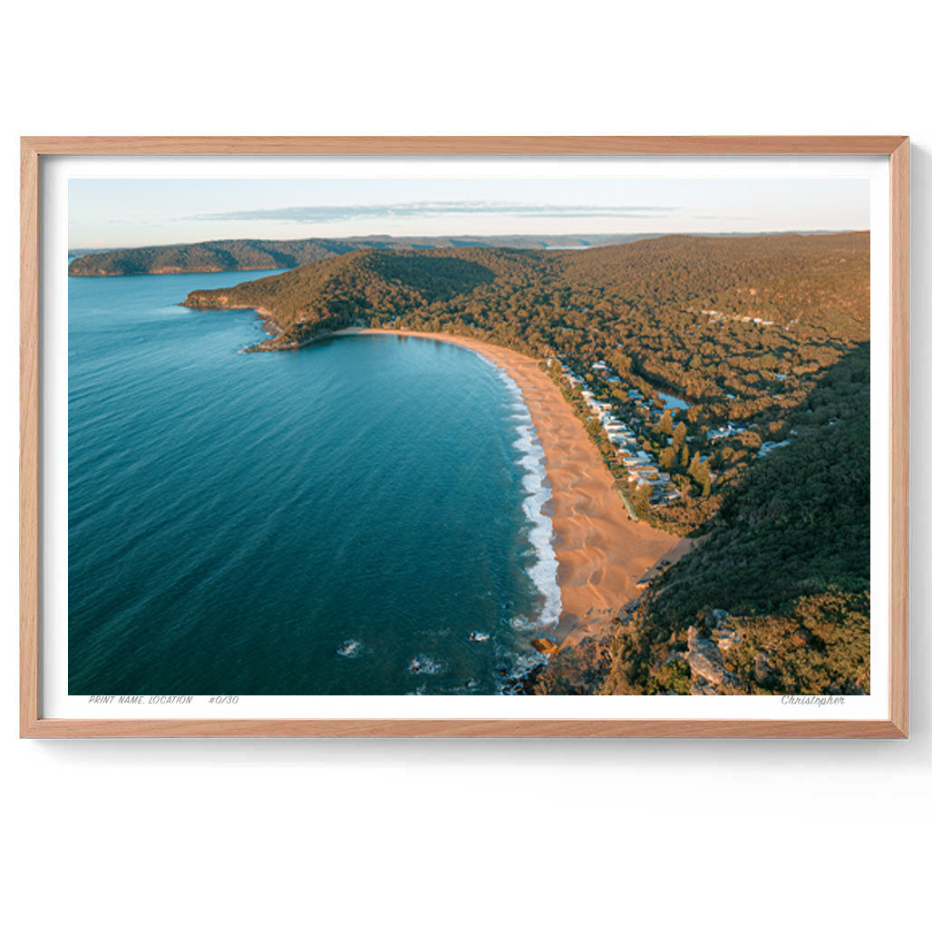 Paradise Pearl – Aerial Coastal Print of Pearl Beach